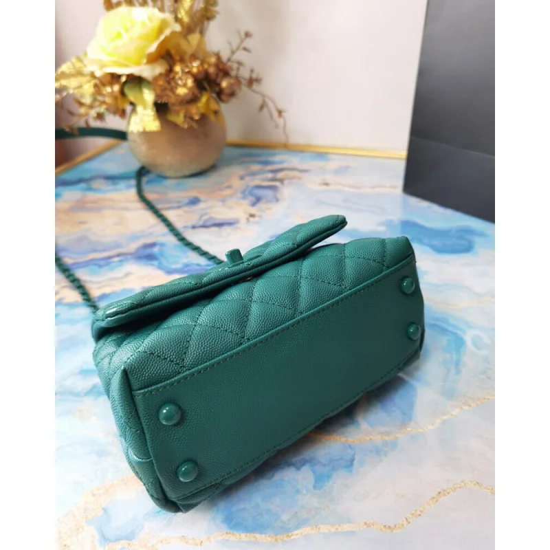 Chanel Mini Coco Handle Ultra Matte Bag In Grained Calfskin As2215