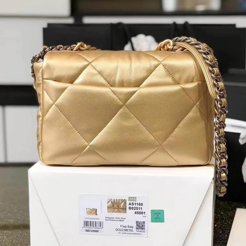 Chanel 19 Flap Bag As1160 Gold