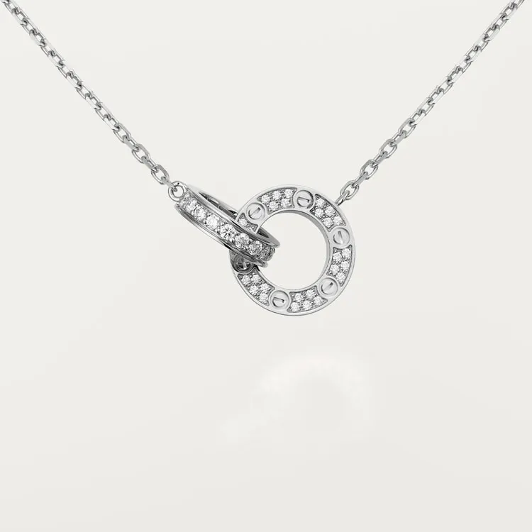 LOVE NECKLACE, DIAMOND-PAVED