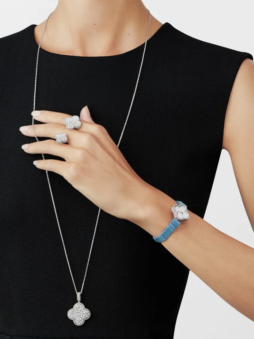 Magic Alhambra Long Necklace, Single Pendant