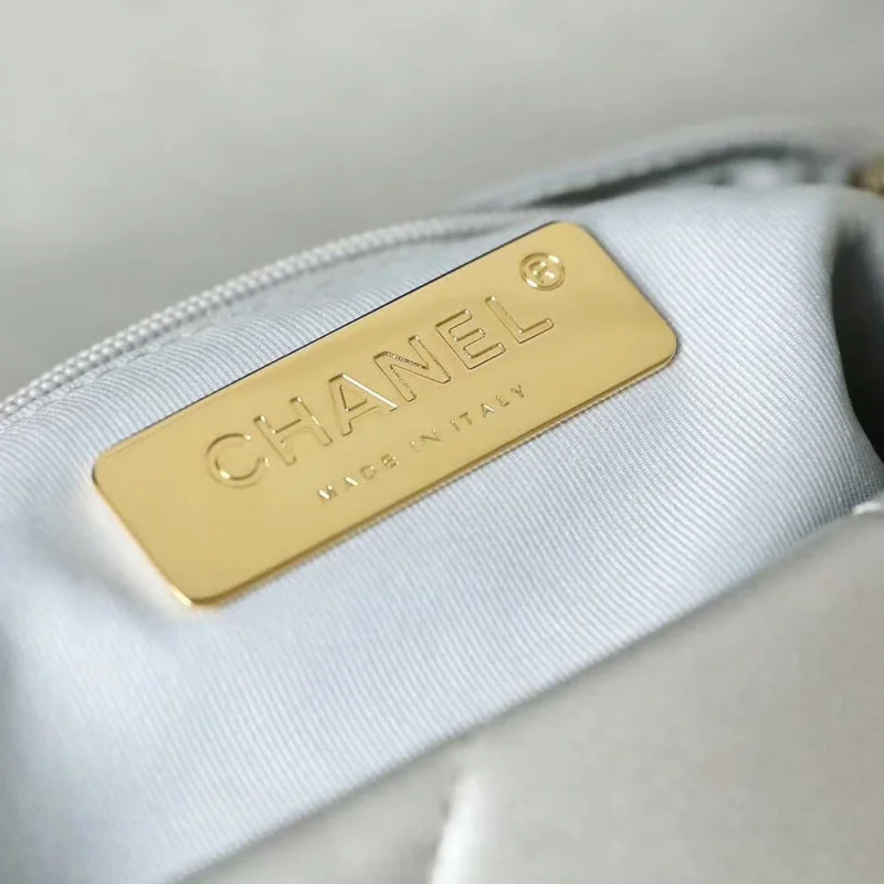 Chanel 19 Flap Bag As1160 Silver