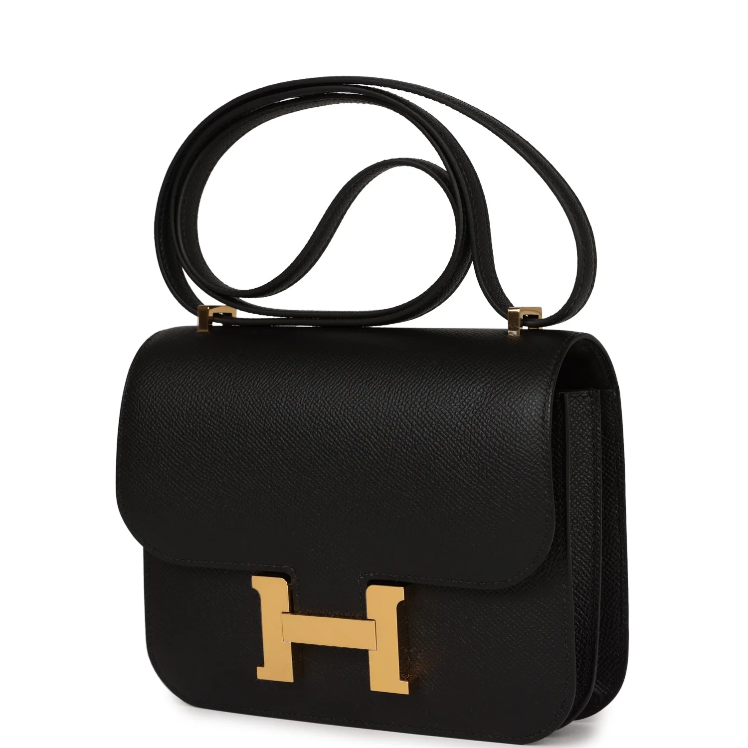 Hermes Constance 18 Black Epsom Gold Hardware