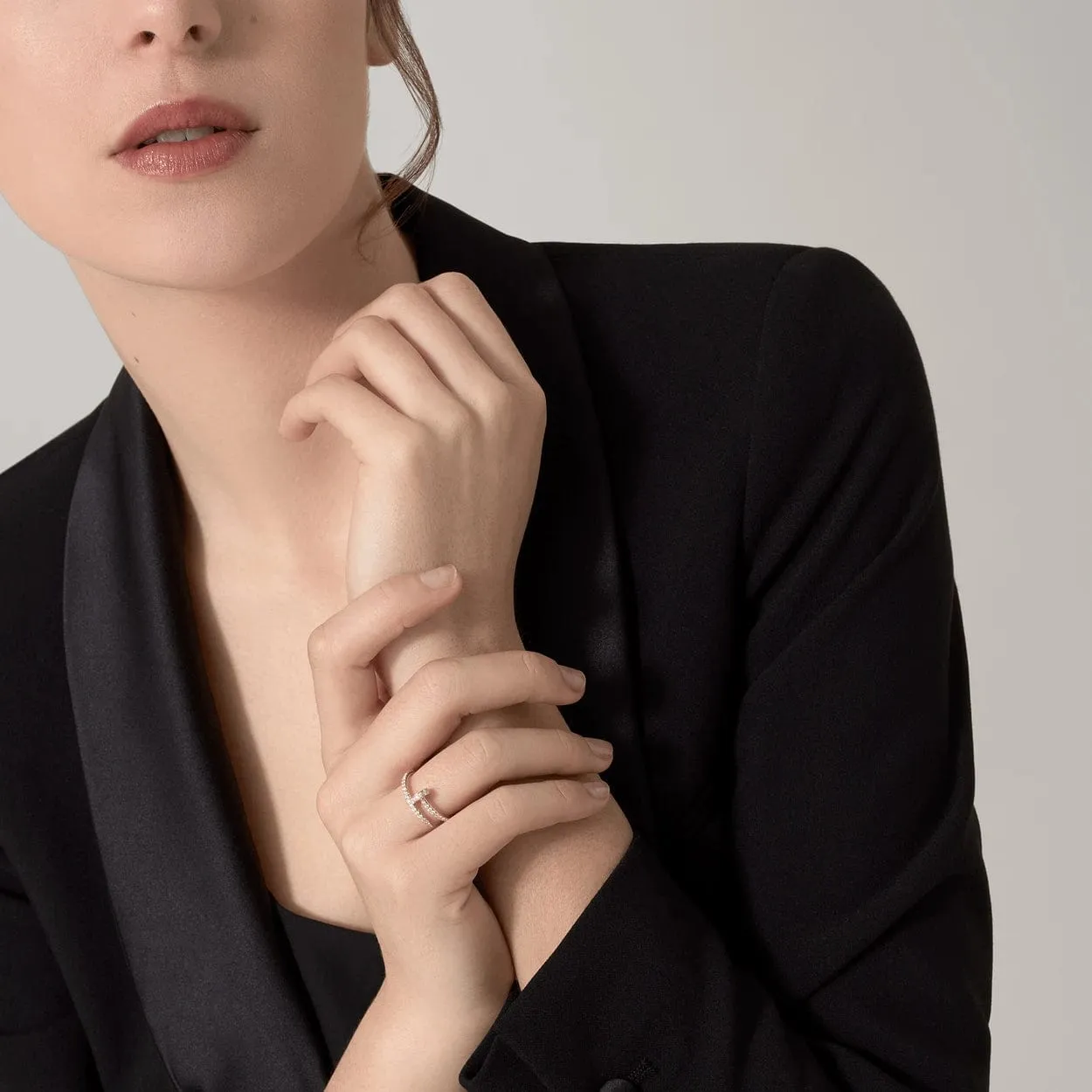 car Inspired Juste Un Clou Nail Ring-Diamond Paved