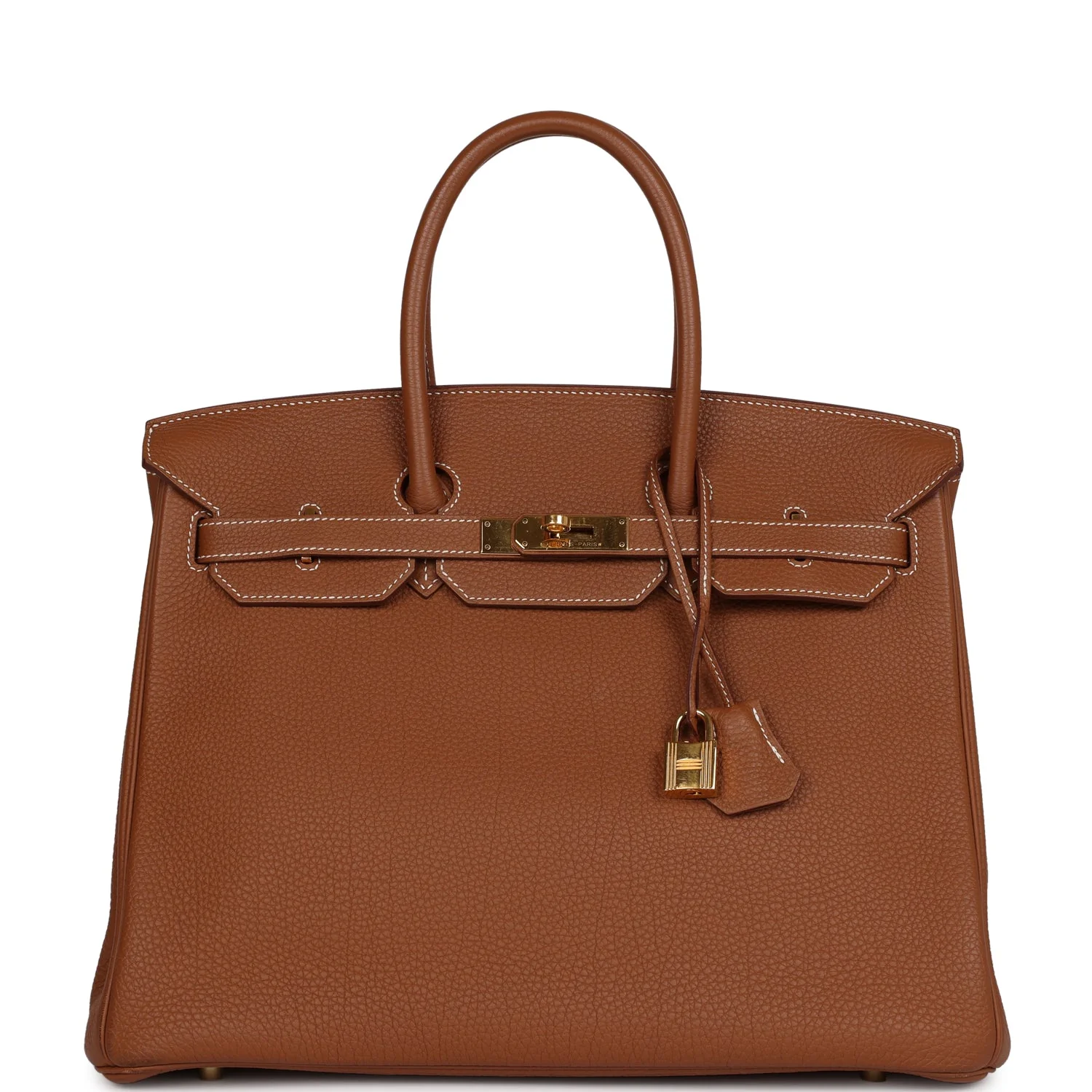 Pre-owned Hermes Birkin 35 Gold Togo Gold Hardware