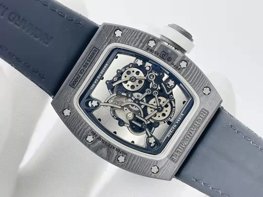 RM055 Skeleton Dial Black Bezel Black Canvas Strap RMS RMUL2