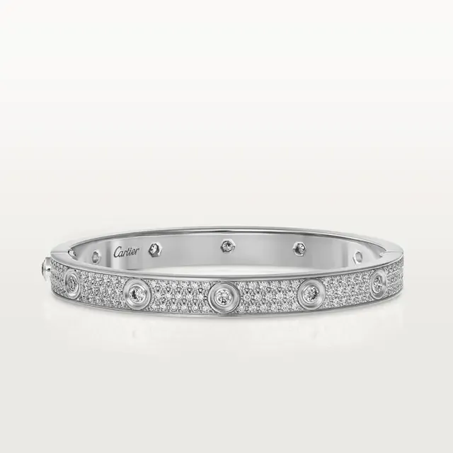 CAR LOVE BRACELET, DIAMOND-PAVED
