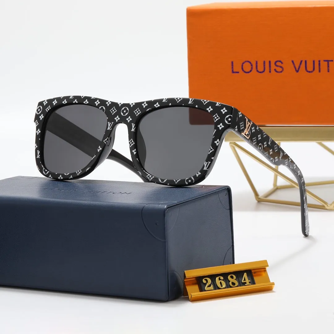 5 color fashion oval four-leaf clover print polarized sunglasses