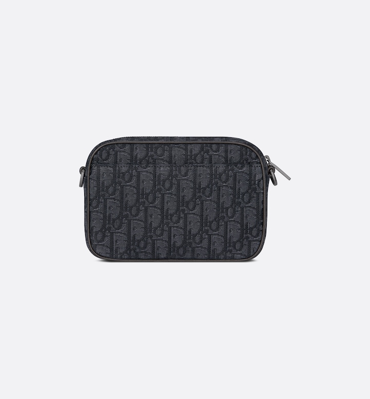 Mini Safari Bag with Strap Black Oblique Jacquard