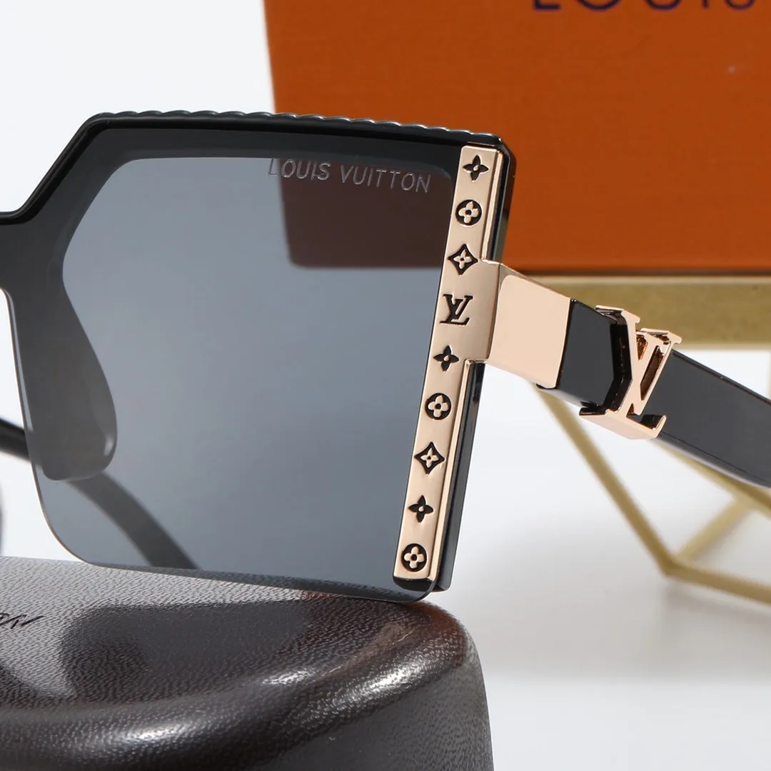 5-color stylish four-leaf clover border letter polarized sunglasses