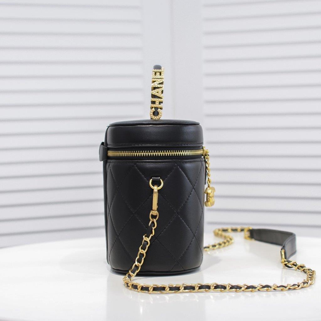 Chanel limited edition small bucket bag - black