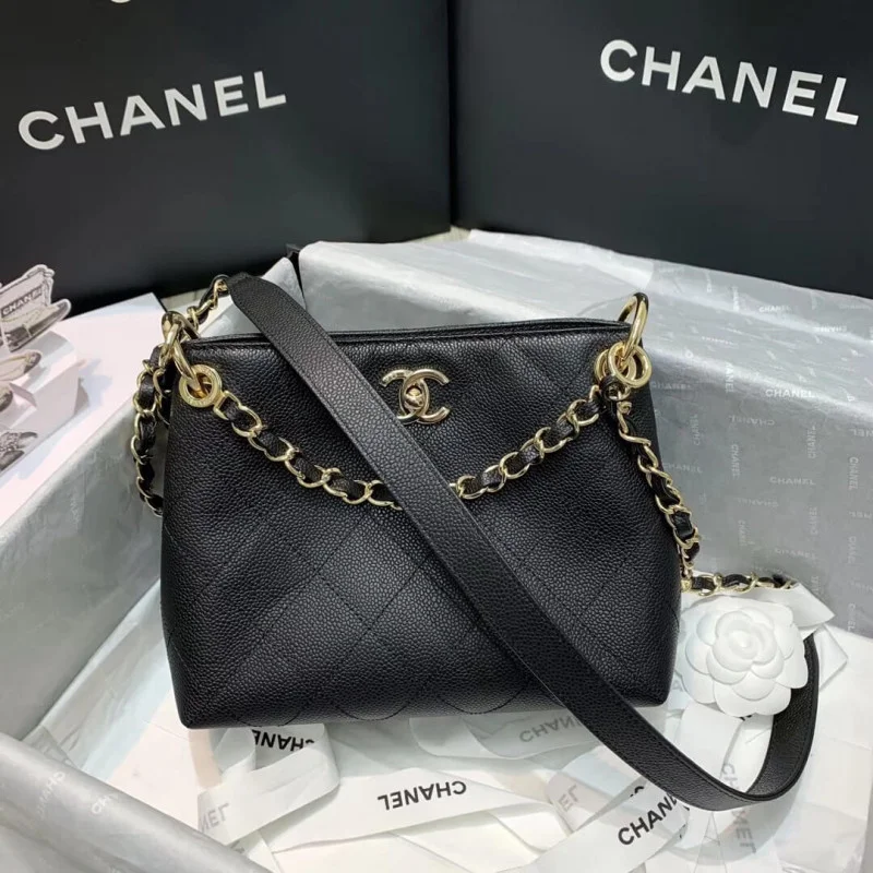 Chanel Grained Calfskin Small Hobo Bag As1461