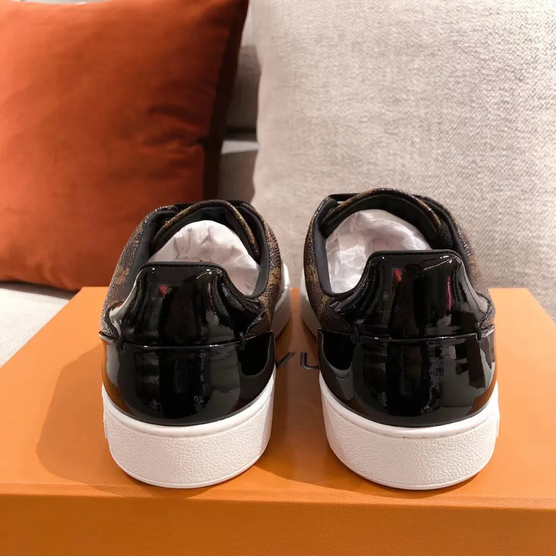 L Time Out Sneaker Patent Monogram Material Brown For Women L 1A8FJM