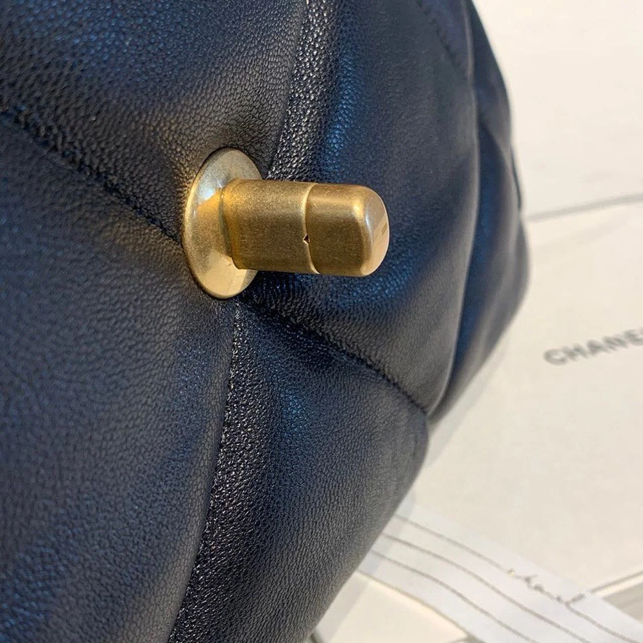 Chanel 19 Flap Bag 30cm Goatskin Leather Spring/Summer Act 1 Collection, Black