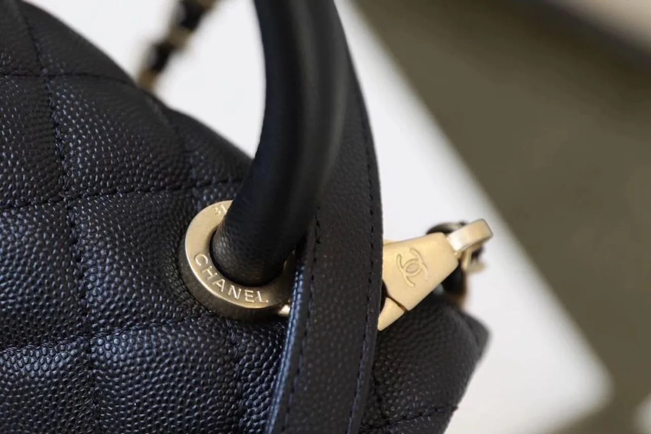 Chanel Large Flap Bag With Top Handle Black For Women, Womens Handbags, Shoulder And Crossbody Bags 11in/28cm A92991