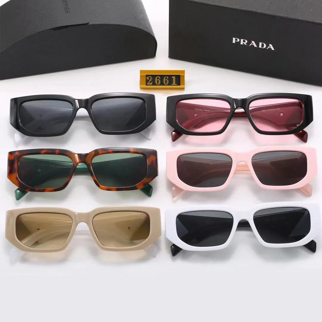6-color fashion PA letter double color temple sunglasses