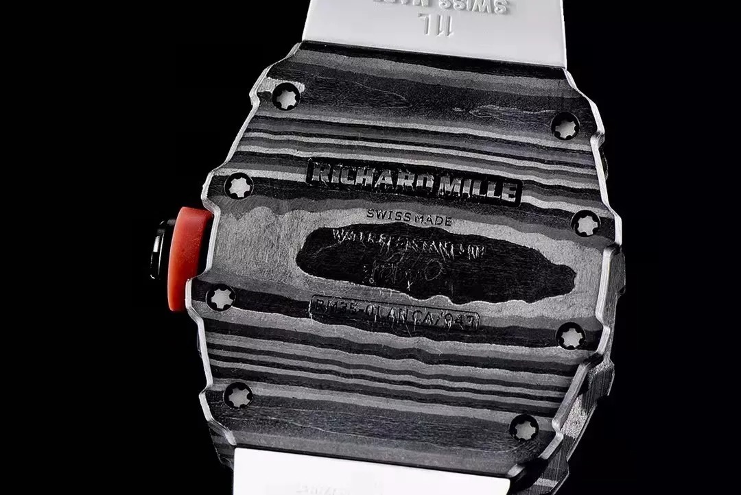 RM 35-01 Black Bezel Blue Dial White Rubber Strap KV RUML3