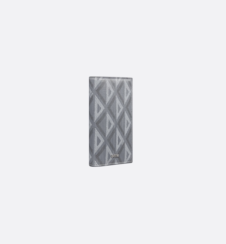 Long Bifold Card Holder Gray CD Diamond Canvas