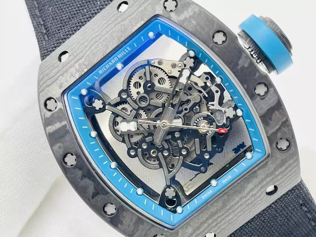 RM055 Skeleton Blue Dial Black Bezel Black Canvas Strap RMS RMUL2