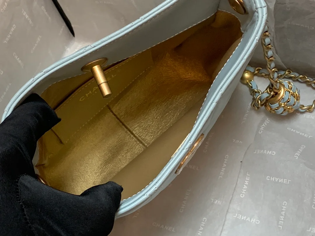 Chanel Hobo Handbag Light Blue Bag For Women 16cm/6in