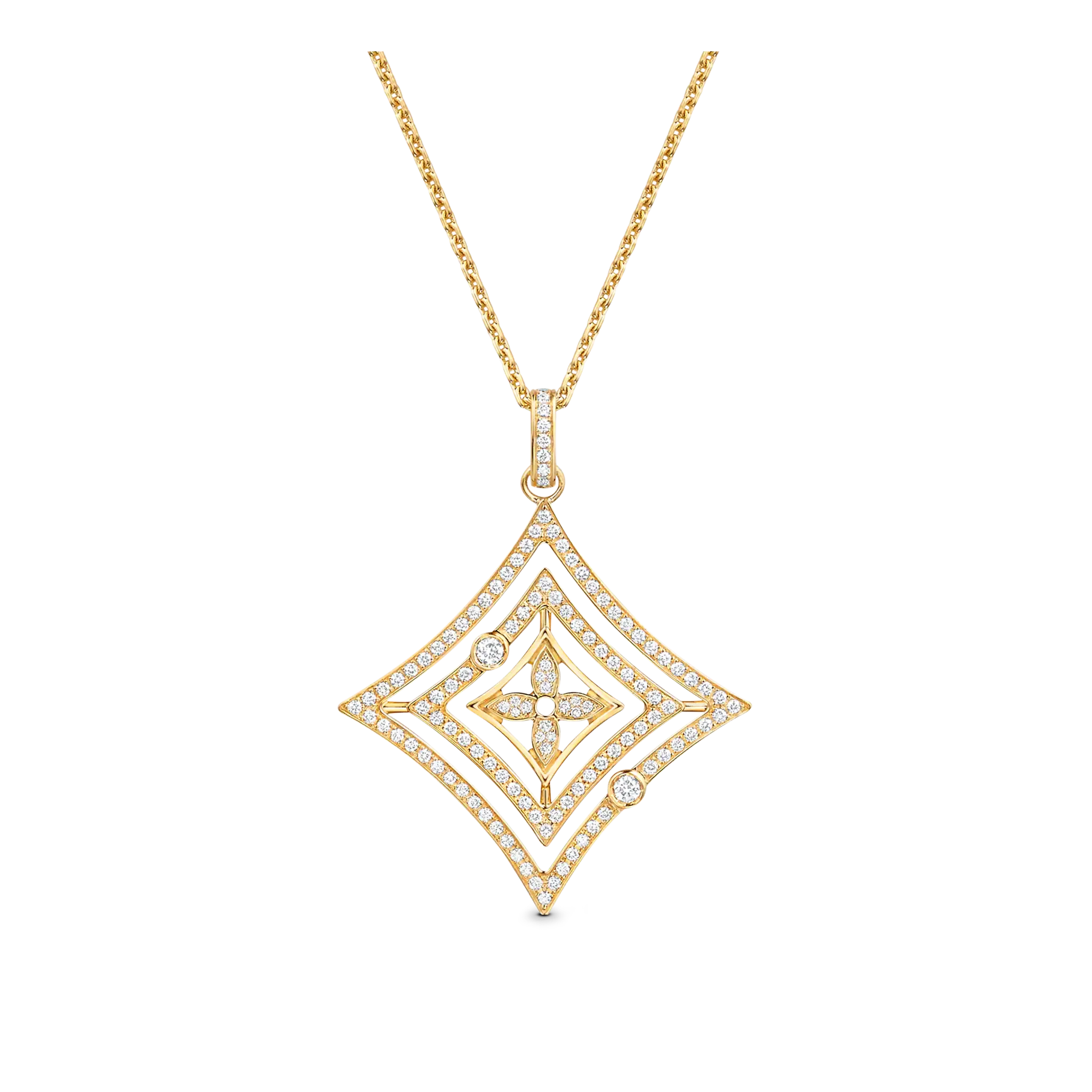 Idylle Blossom Medal in Yellow Gold and Diamonds