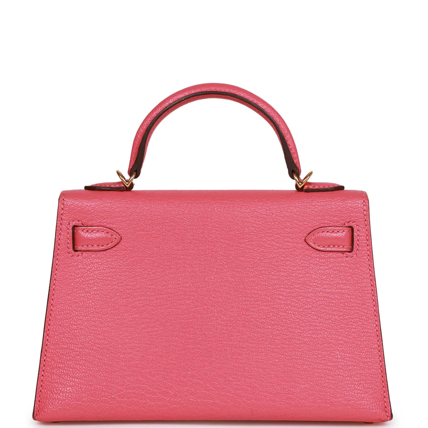 Pre-owned Hermes Kelly Sellier 20 Rose Lipstick Chèvre Gold Hardware