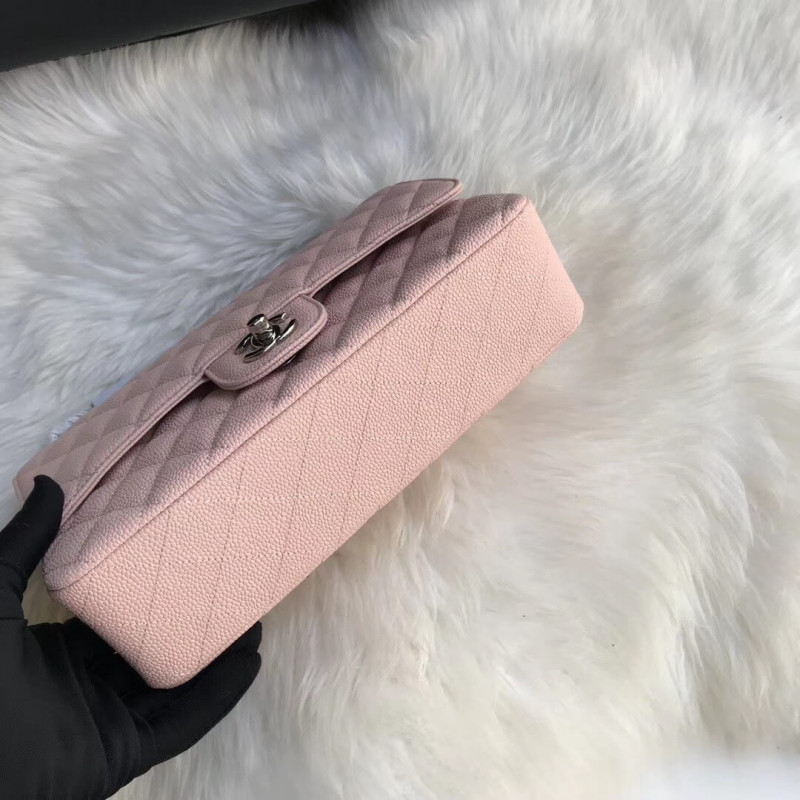 Chanel Caviar Calfskin Classic Flap Bag-Pink