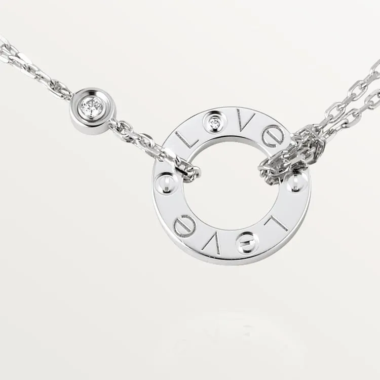 LOVE NECKLACE, 2 DIAMONDS