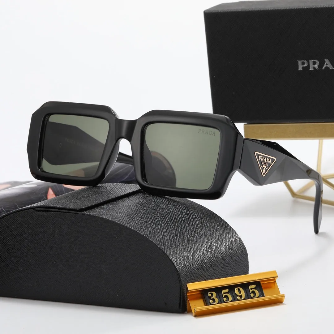 5-color fashion PRA triangle letter temple polarized sunglasses