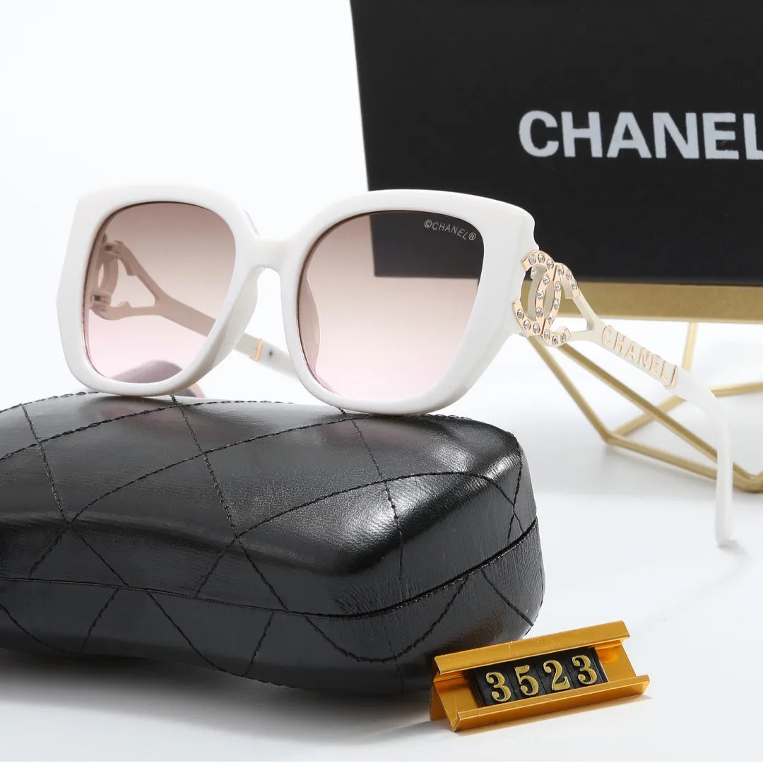 4 Colors Fashion Rhinestone Letter Print Polarized Sunglasses