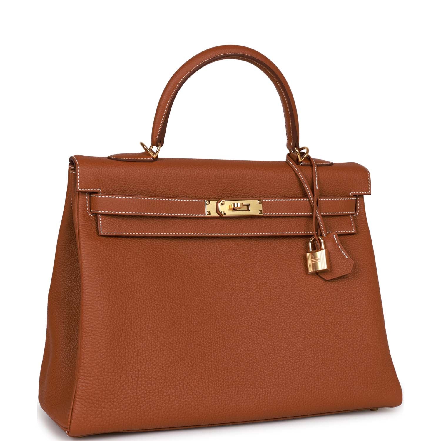 Hermes Kelly 35 Gold Togo Retourne Gold Hardware