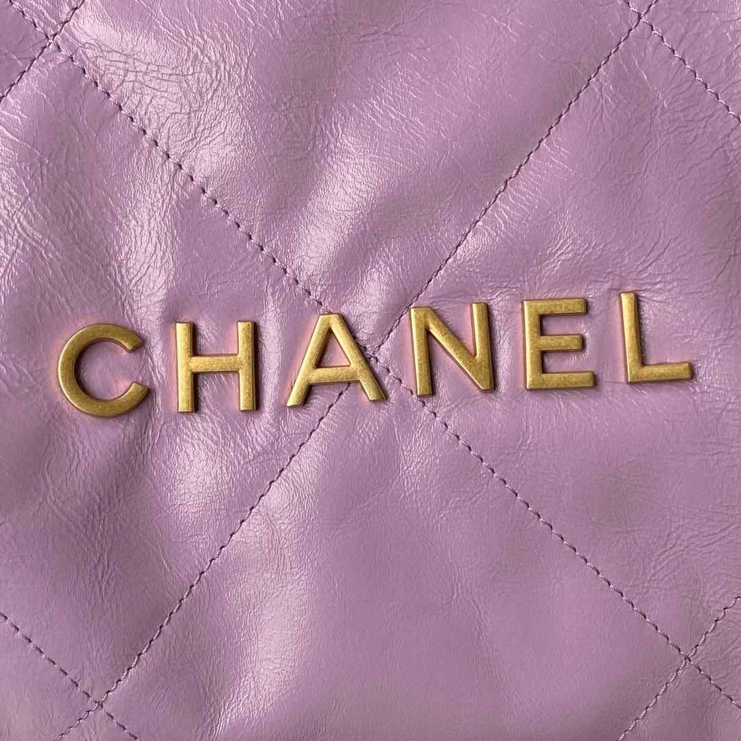Chanel Backpack Purple Shiny Large Bag For Women 51cm/20in