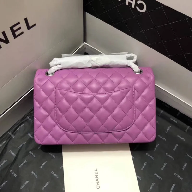 Chanel 1112 Purple Medium Size 2.55 Lambskin Leather Flap Bag