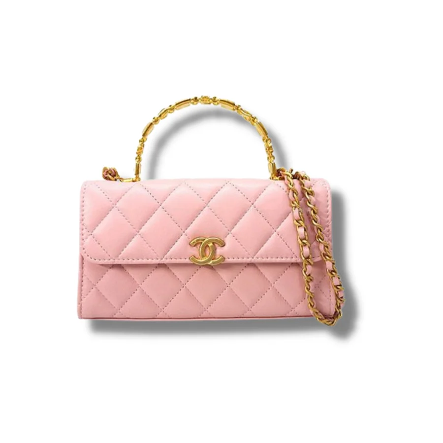 Chanel Shoulder Bag Pink With Matelasse Coco Mark Handle For Women 18 cm/ 7 inches – H063060