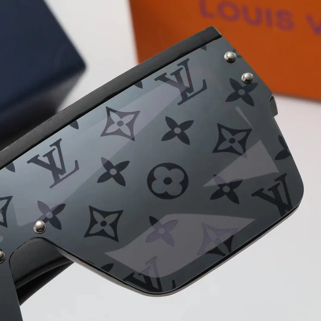 3-color fashion four-leaf clover print lens sunglasses