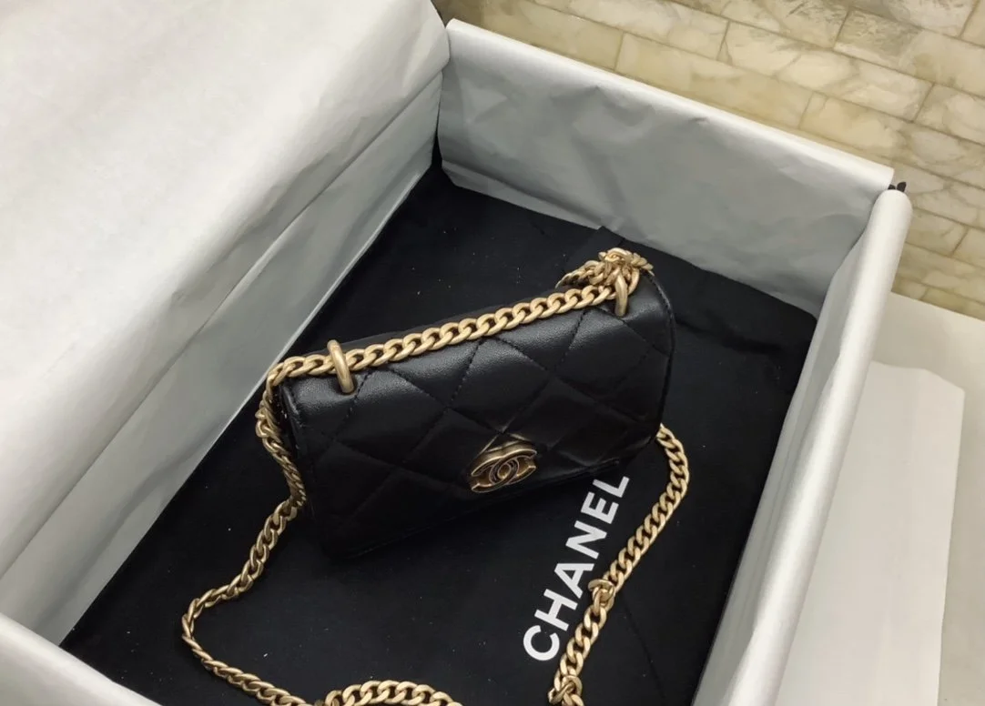Chanel Spring And Summer 22C Black For Women, Women’s Bags 6.1in/15.5cm