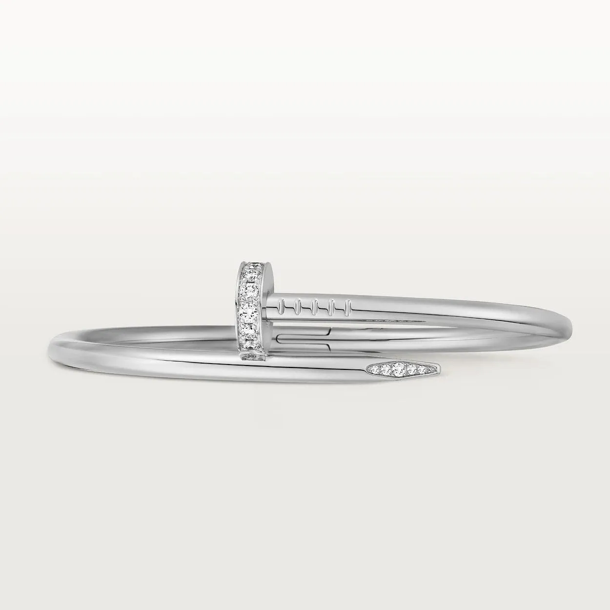 car Inspired Juste Un Clou Nail Bracelet With CZ Diamond