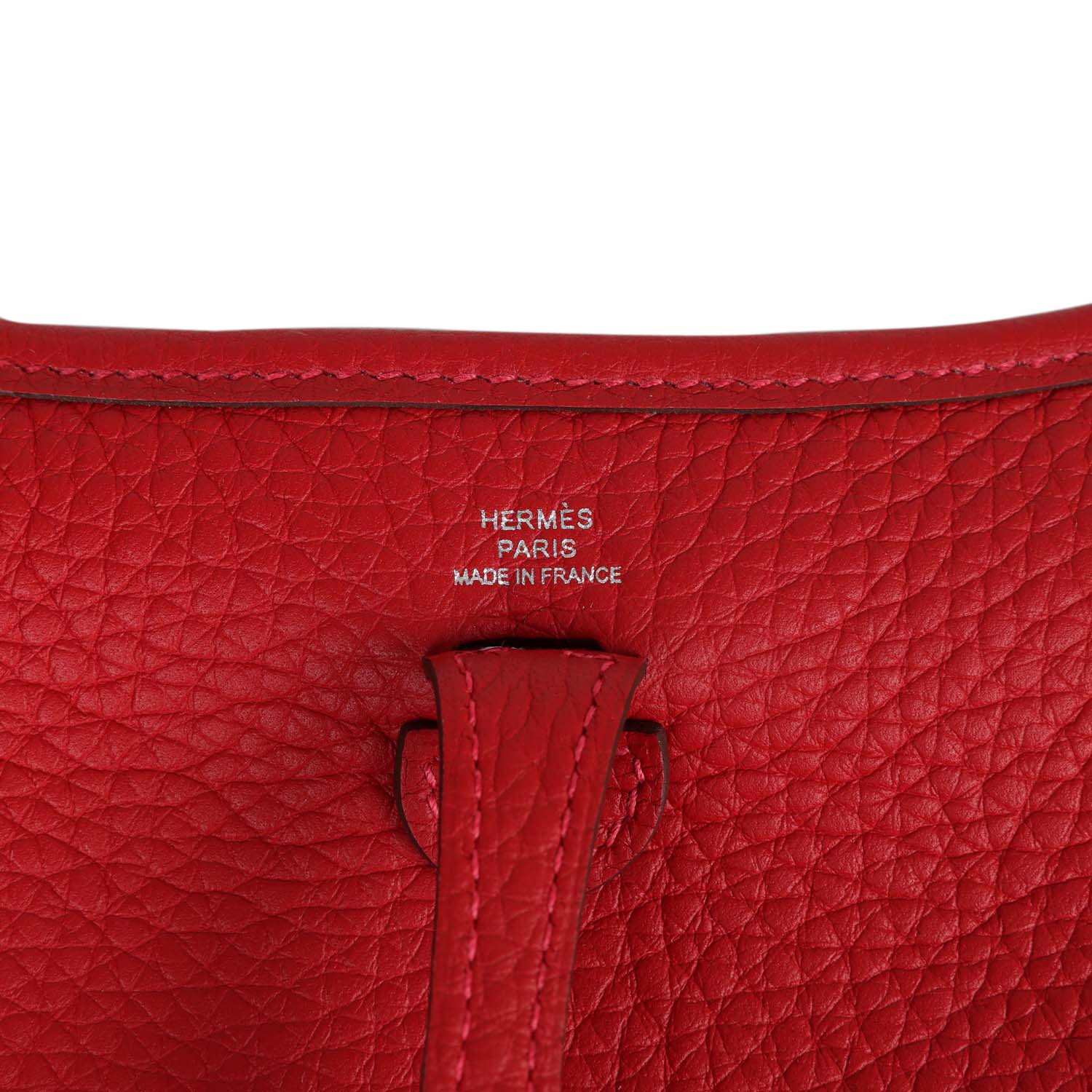 Hermes Evelyne TPM Rouge Piment Clemence Palladium Hardware