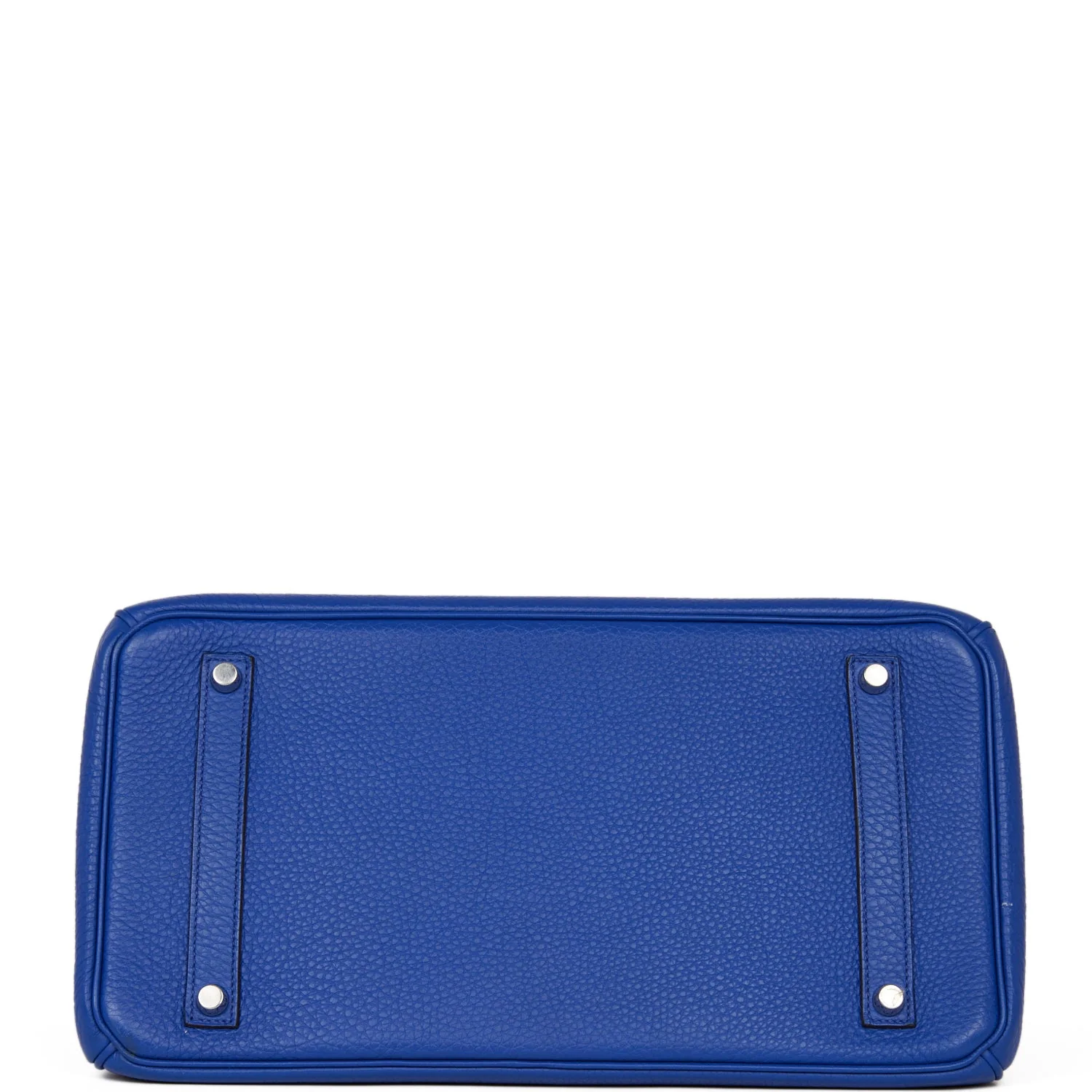 Pre-owned Hermes Birkin 35 Bleu Electric Togo Palladium Hardware