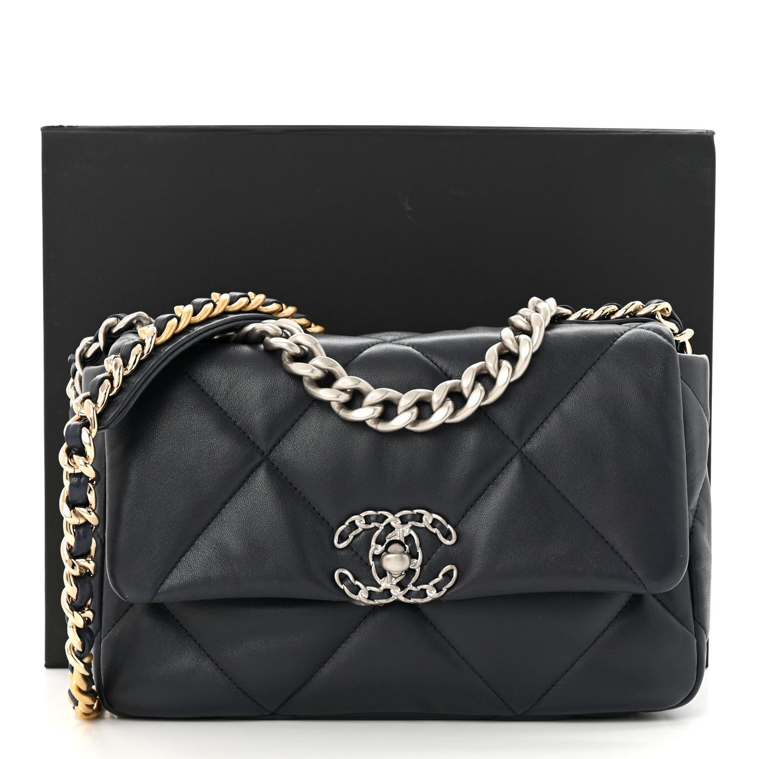 Lambskin Quilted Medium Chanel 19 Flap
