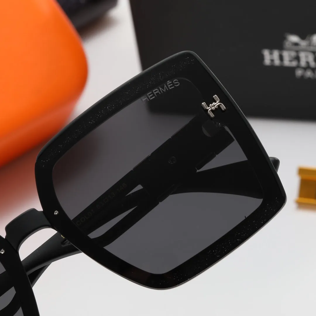 4 color fashion big H hollow temple polarized sunglasses