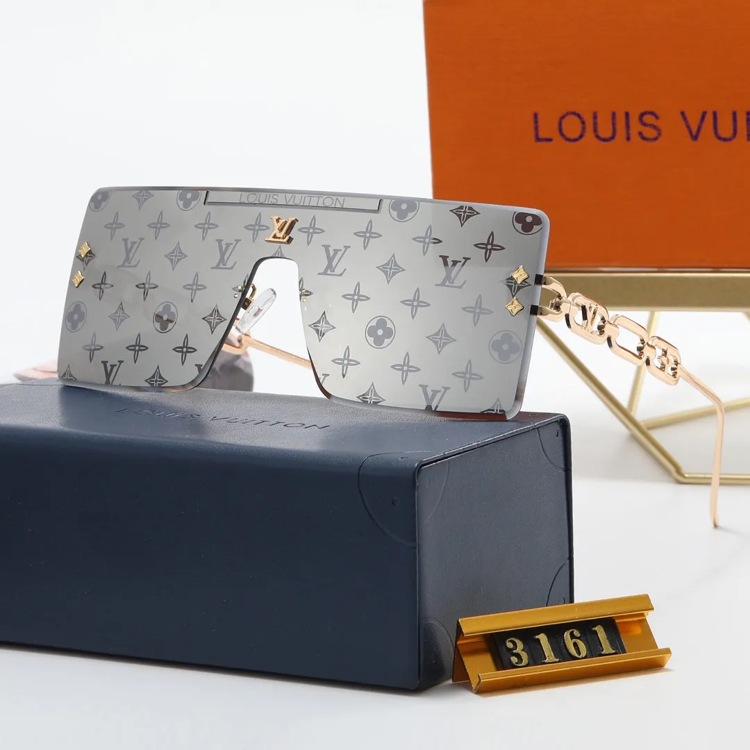 5 color fashion conjoined letters four-leaf clover lens polarized sunglasses