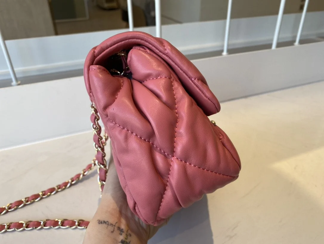 Chanel Small Flap Bag Gold Hardware Pink For Women, Women’s Handbags, Shoulder Bags 7.5in/19cm AS2232