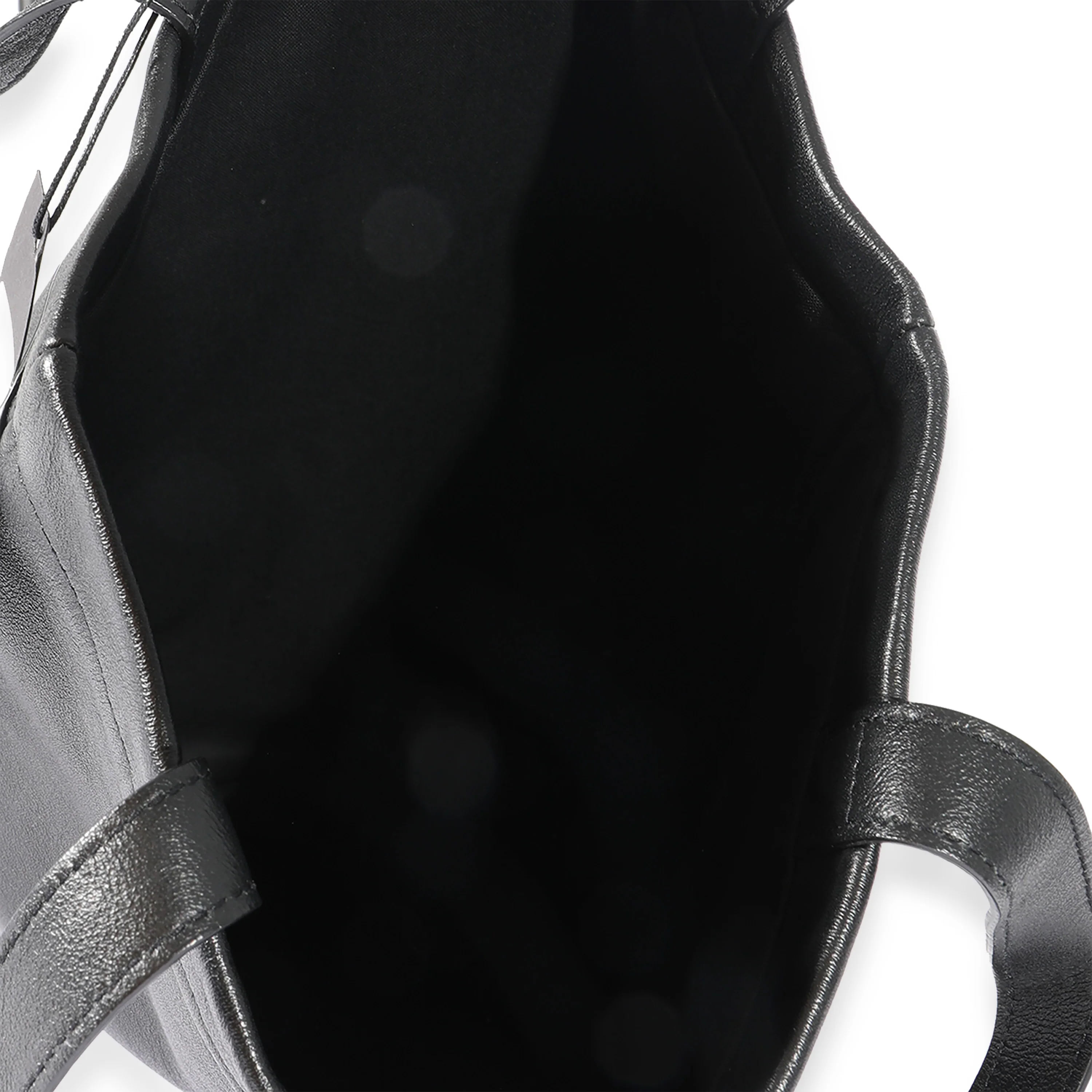 Saint Laurent Black Calfskin Flat Shopping Tote