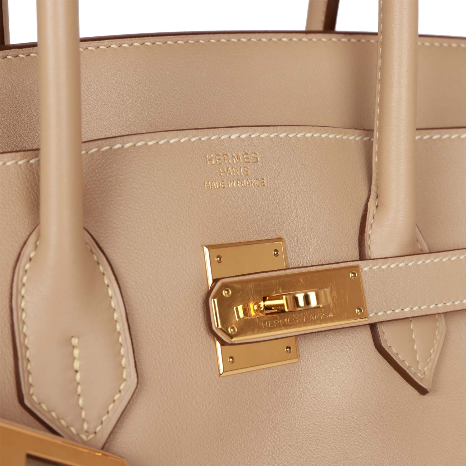 Pre-owned Hermes Birkin 35 Argile Swift Gold Hardware