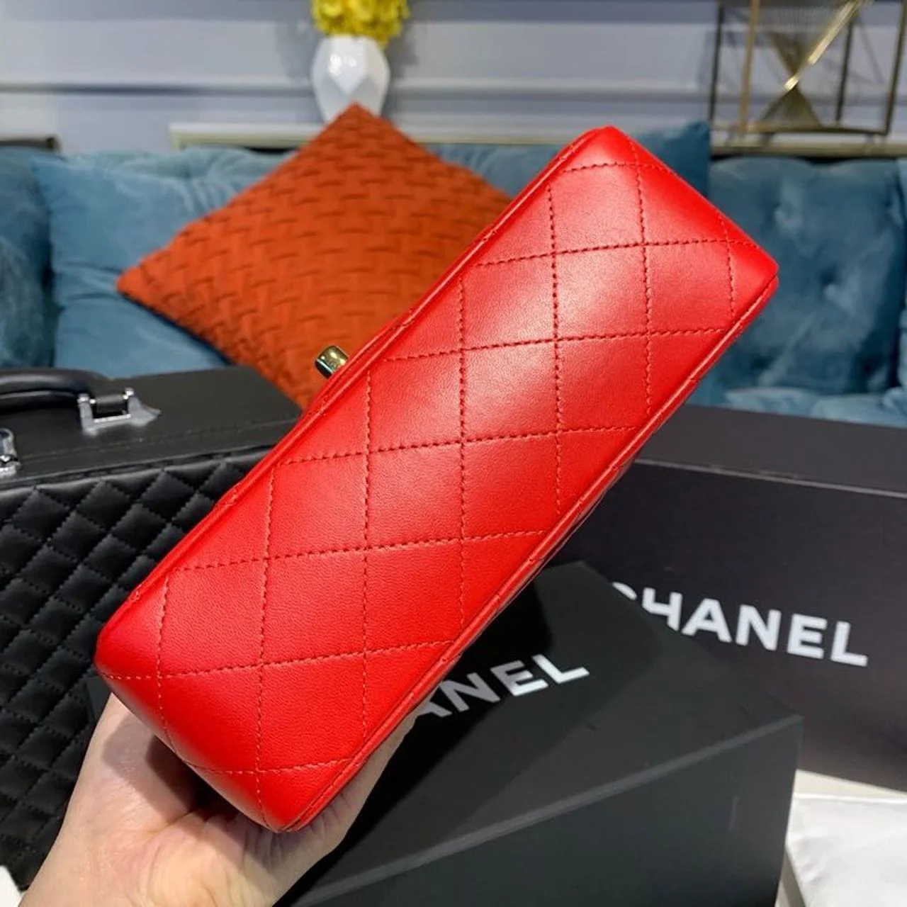 Chanel Mini Flap Bag Red For Women, Women’s Bags, Women’s Bag, Shoulder And Crossbody 7.8in/20cm A69900