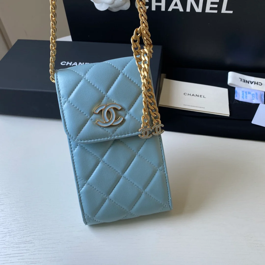 Chanel Phone Holder Blue Bag For Women 15cm/6in