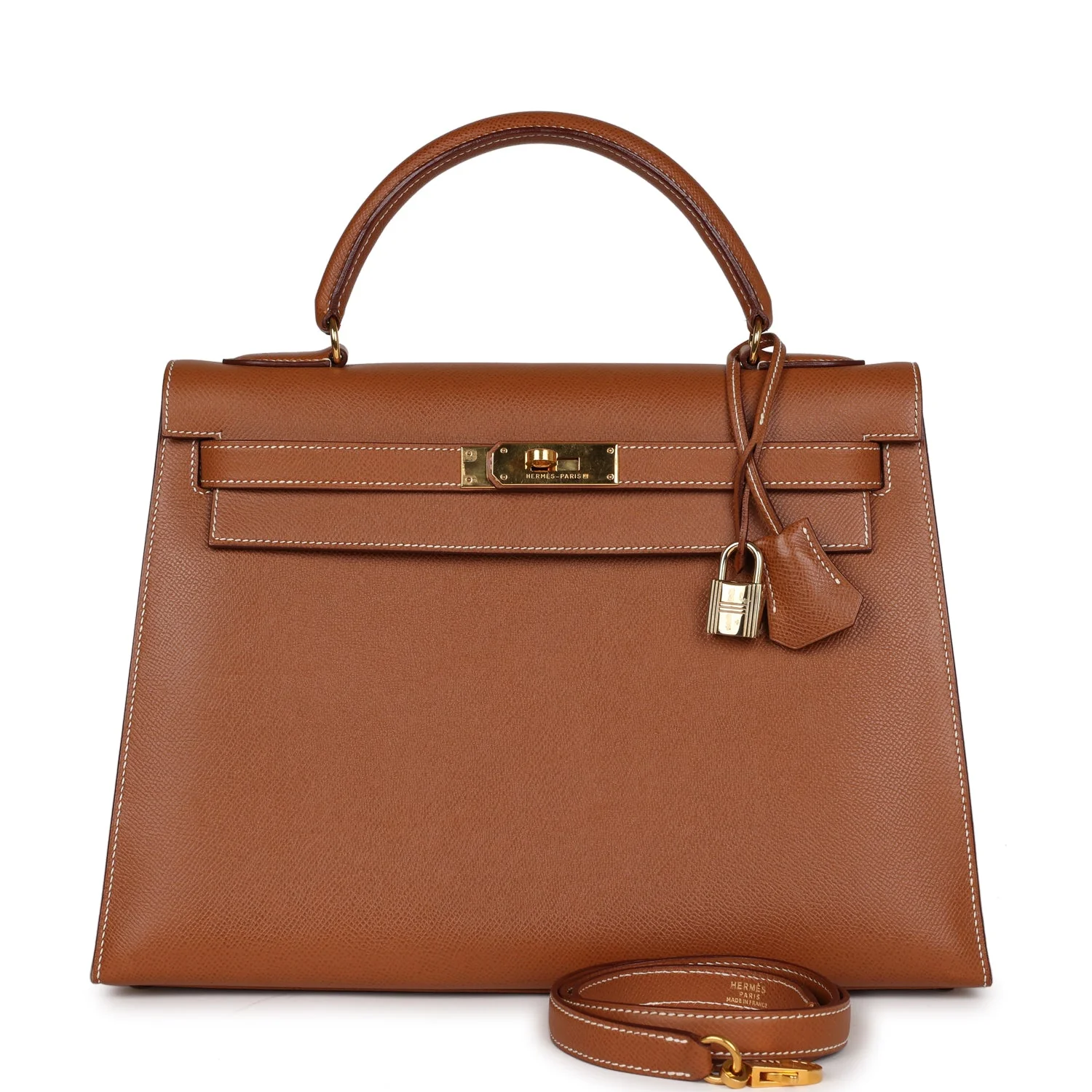 Vintage Hermes Kelly Sellier 32 Gold Courcheval Gold Hardware