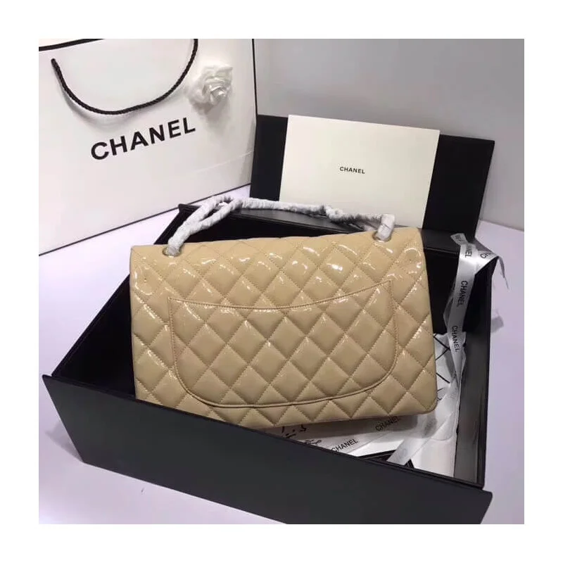 Chanel Pantent Leather 30Cm Class-Flap Bag A1113