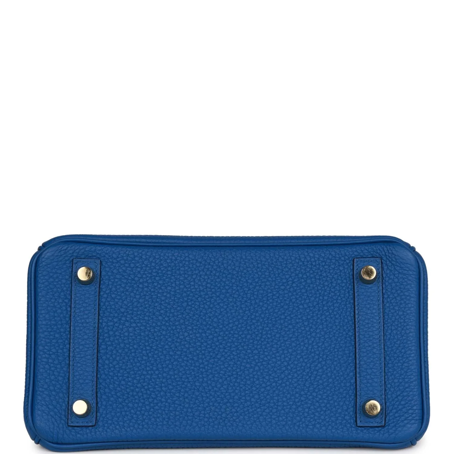 Pre-owned Hermes Birkin 25 Bleu France Togo Gold Hardware