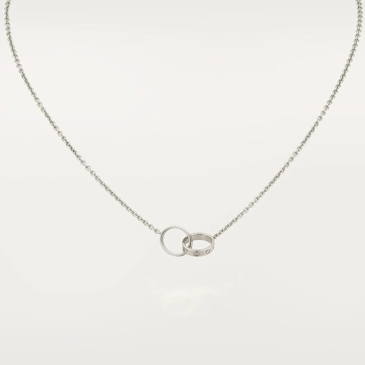 car Love Necklace Interlocking 2 Circles Necklace